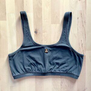 Teddy Fresh Women's Classics Faded Black Bralette Sports Bra size Medium